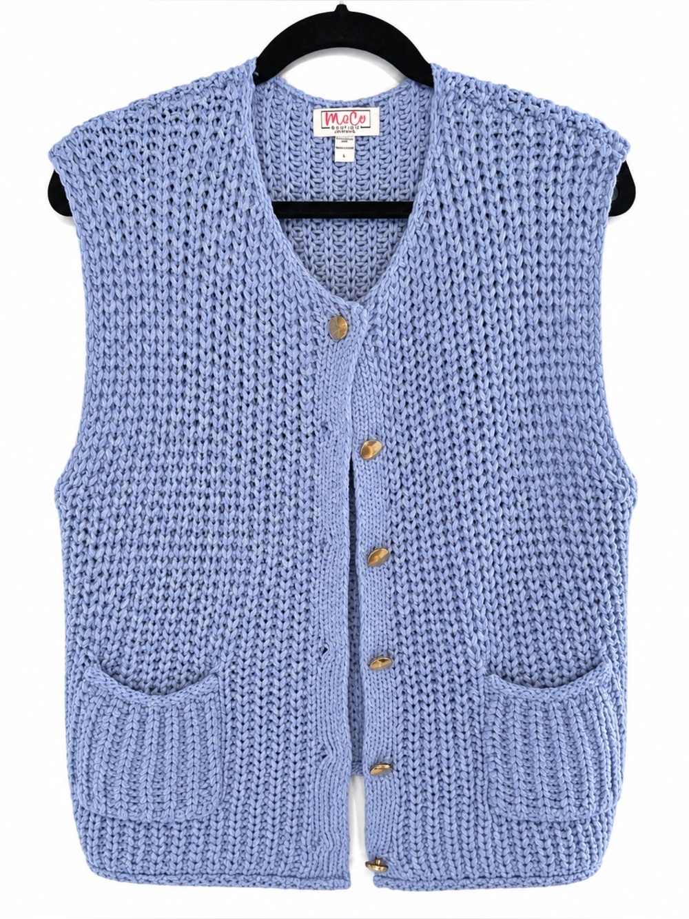Moco Boutique Chunky Knit Sweater Vest